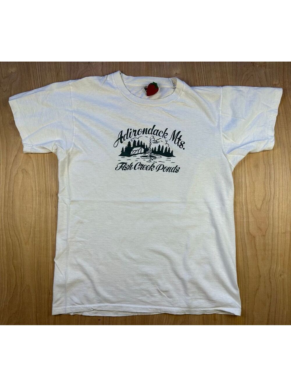 Vintage 80s Adirondack Mountains tshirt Single Stitch camping large fishing